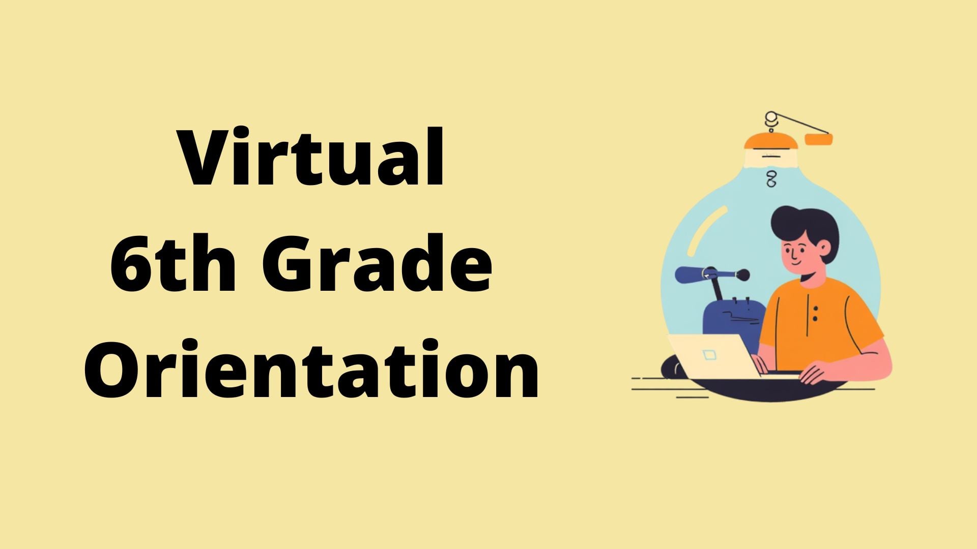 student with laptop centered in a light bulb